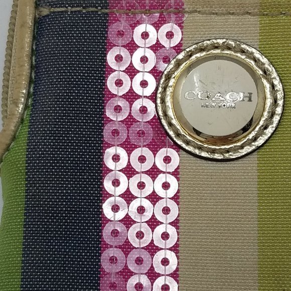 Coach wristlet striped phone/ID - Picture 4 of 9